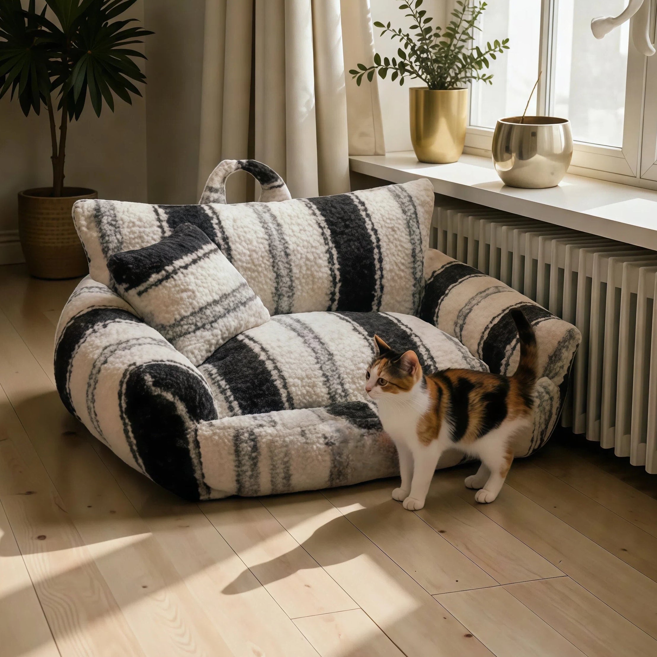Barkmow Cuccia Morbida per Cani e Gatti in Peluche Spessa e Calda – Letto Sofa per Animali Domestici, Sfoderabile e Lavabile, Ideale per Autunno/Inverno e Tutte le Stagioni