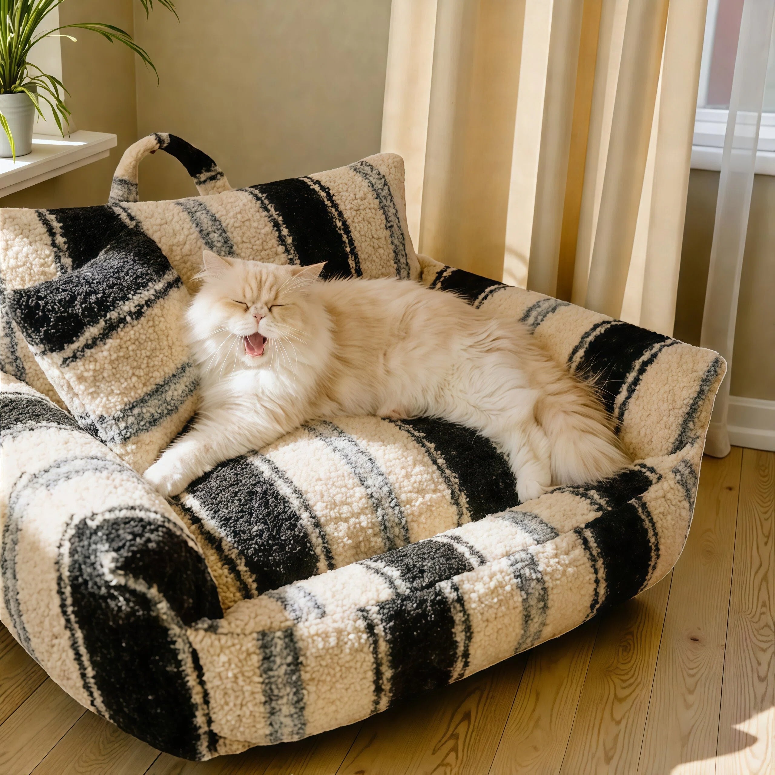 Barkmow Cuccia Morbida per Cani e Gatti in Peluche Spessa e Calda – Letto Sofa per Animali Domestici, Sfoderabile e Lavabile, Ideale per Autunno/Inverno e Tutte le Stagioni