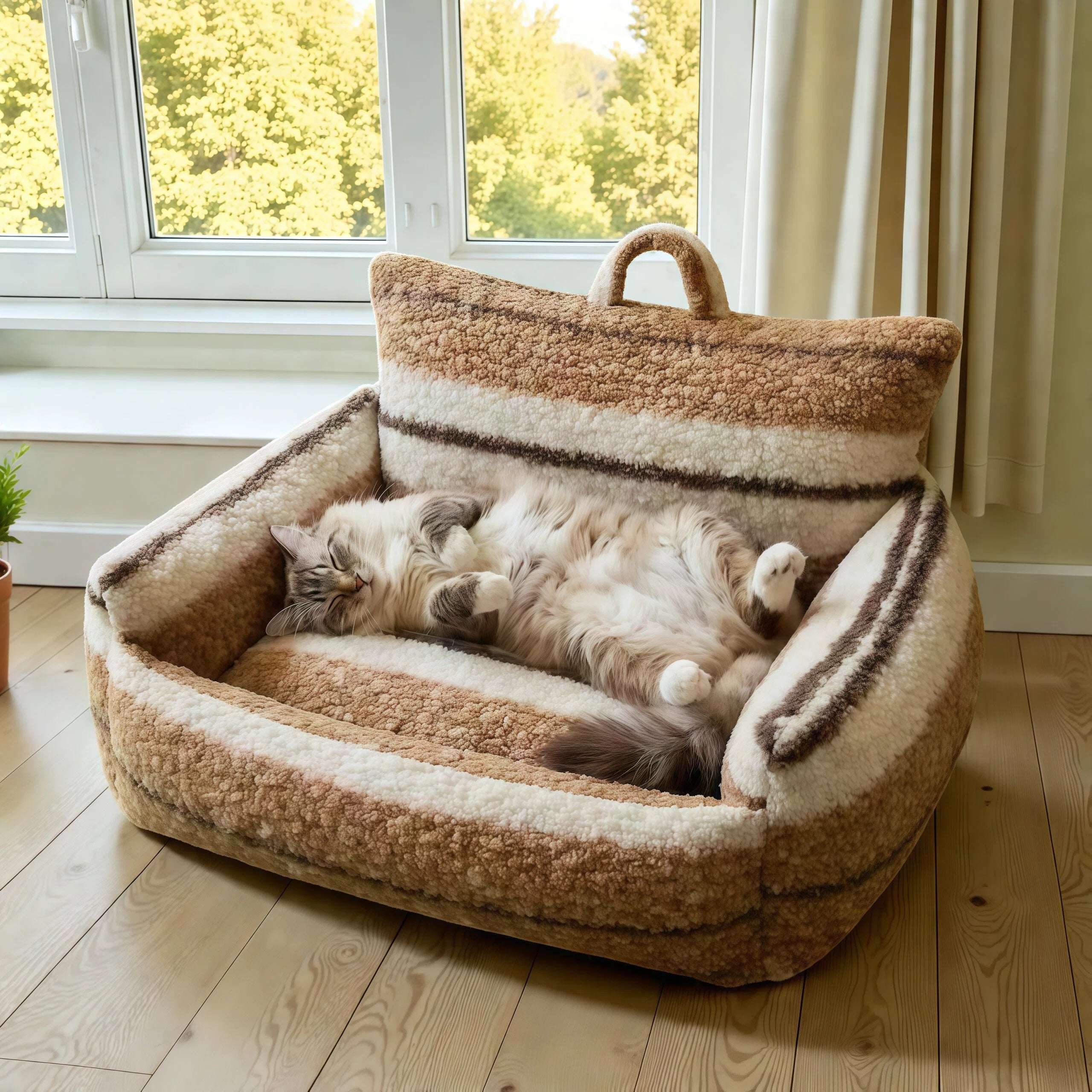 Barkmow Cuccia Morbida per Cani e Gatti in Peluche Spessa e Calda – Letto Sofa per Animali Domestici, Sfoderabile e Lavabile, Ideale per Autunno/Inverno e Tutte le Stagioni