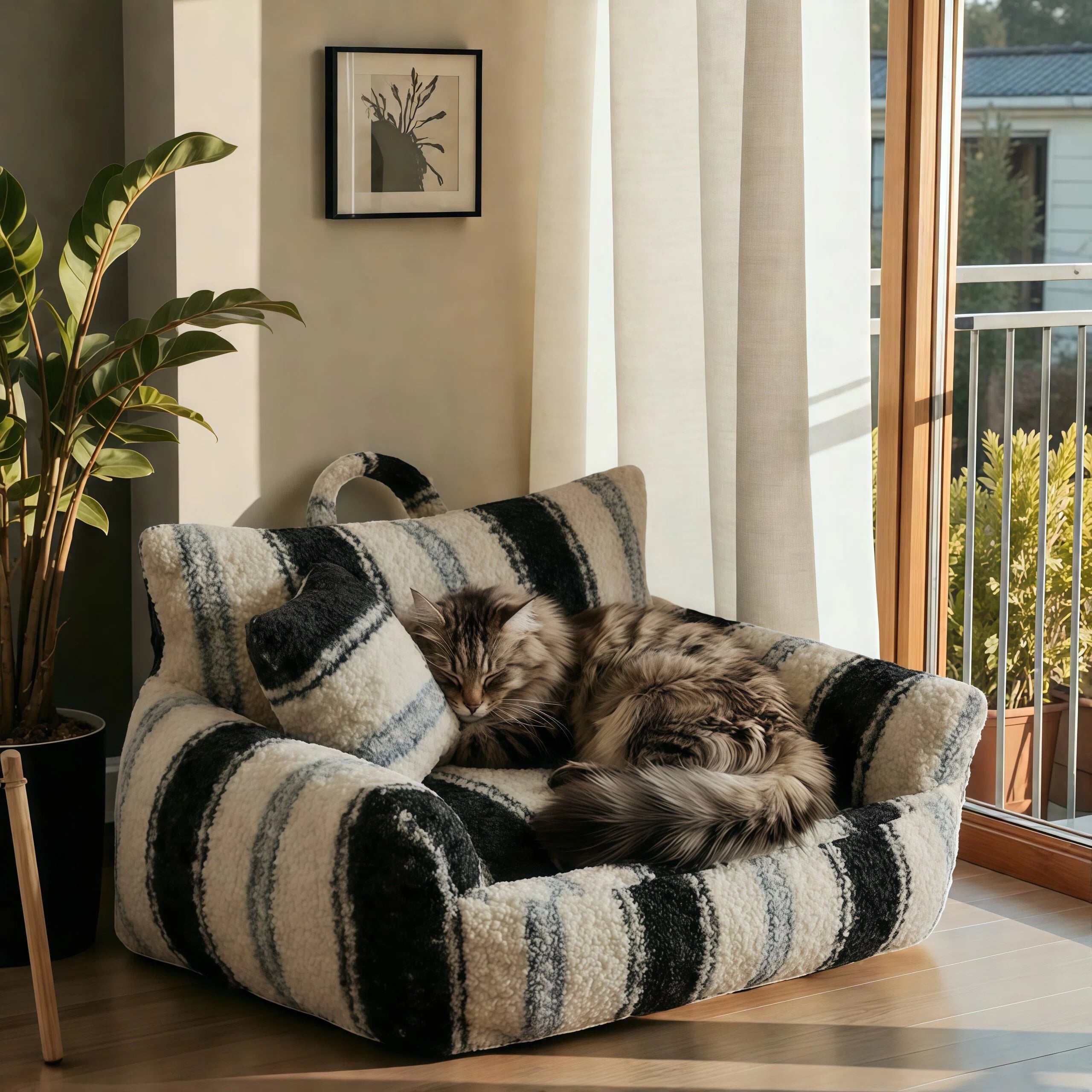Barkmow Cuccia Morbida per Cani e Gatti in Peluche Spessa e Calda – Letto Sofa per Animali Domestici, Sfoderabile e Lavabile, Ideale per Autunno/Inverno e Tutte le Stagioni