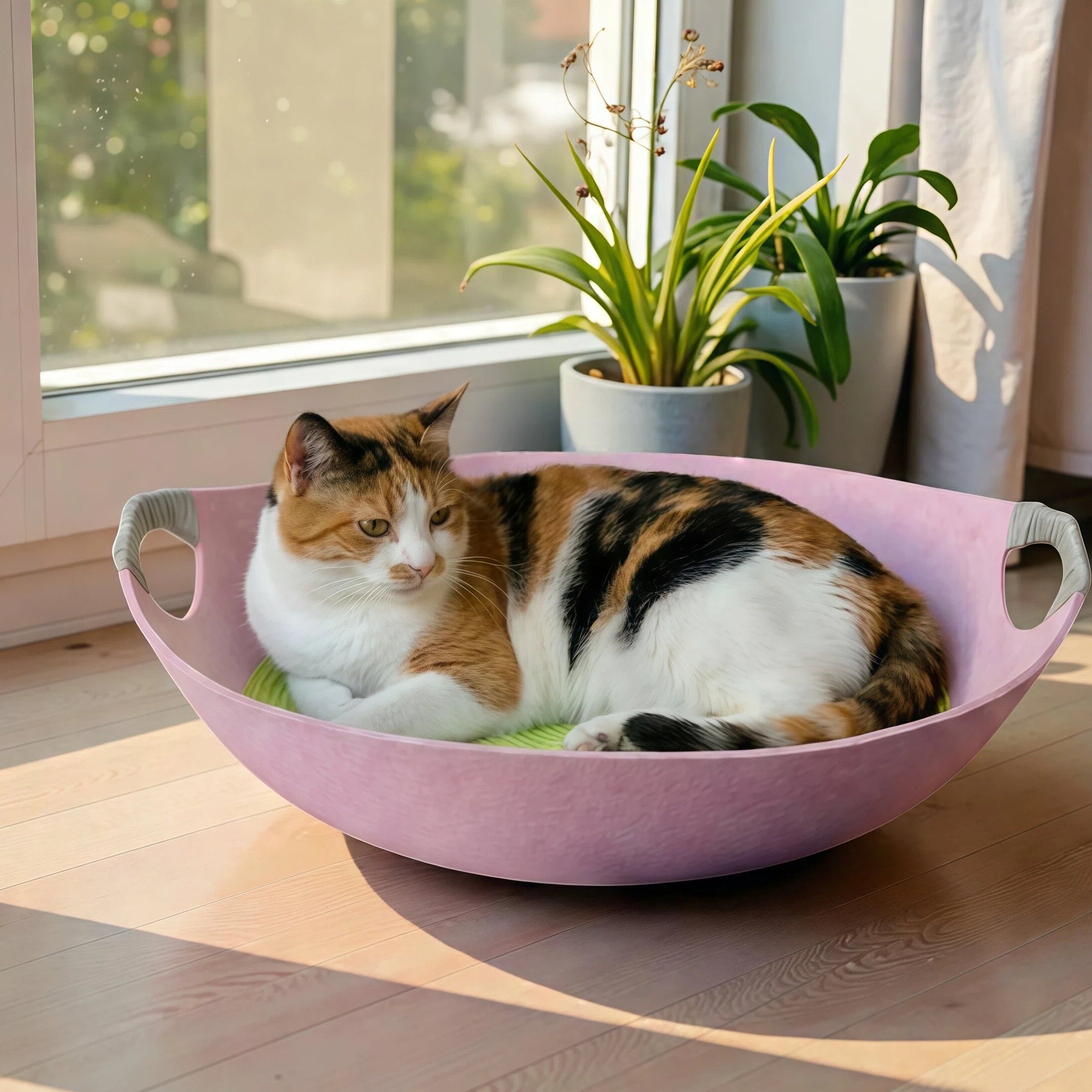 Barkmow Cuccia Gatto in Feltro con Tiragraffi – Letto 2 in 1 Lavabile e Resistente, Design Moderno