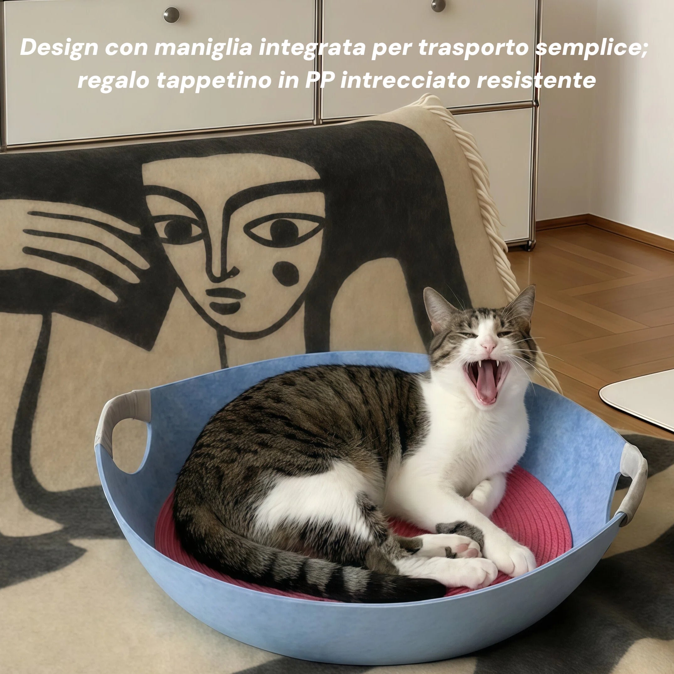 Barkmow Cuccia Gatto in Feltro con Tiragraffi – Letto 2 in 1 Lavabile e Resistente, Design Moderno