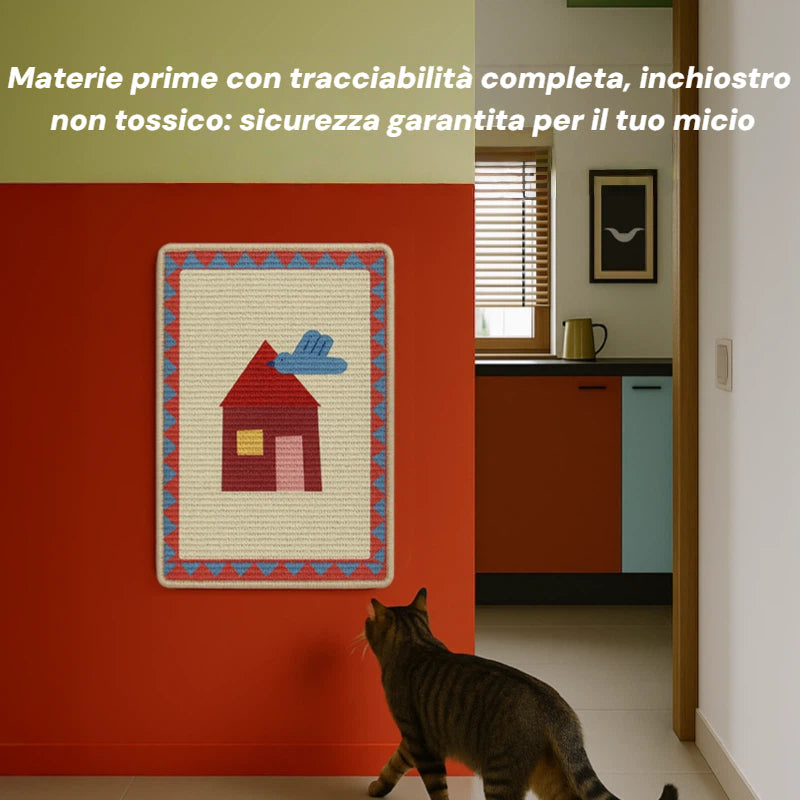 Barkmow Tappetino Tiragraffi per Gatti in Sisal Autoadesivo – Protezione Antigraffio Resistente per Divano e Parete, Superficie Anti-Sfilacciamento