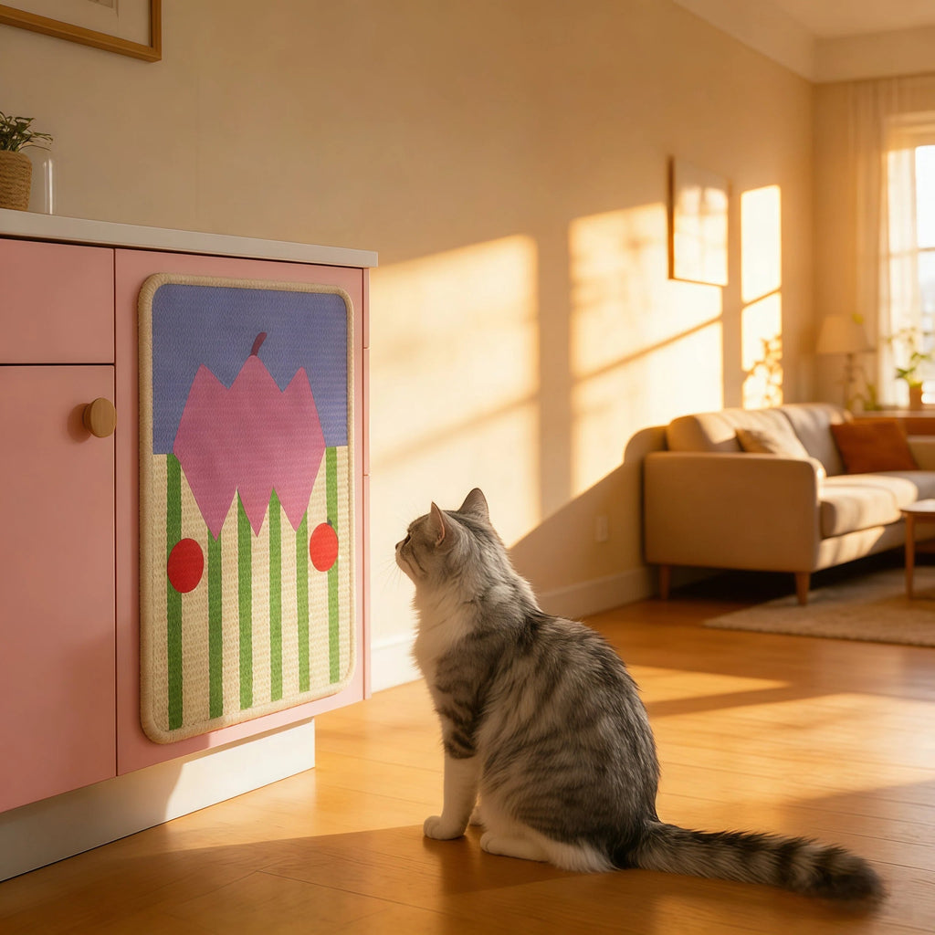 Barkmow Tappetino Tiragraffi per Gatti in Sisal Autoadesivo – Protezione Antigraffio Resistente per Divano e Parete, Superficie Anti-Sfilacciamento