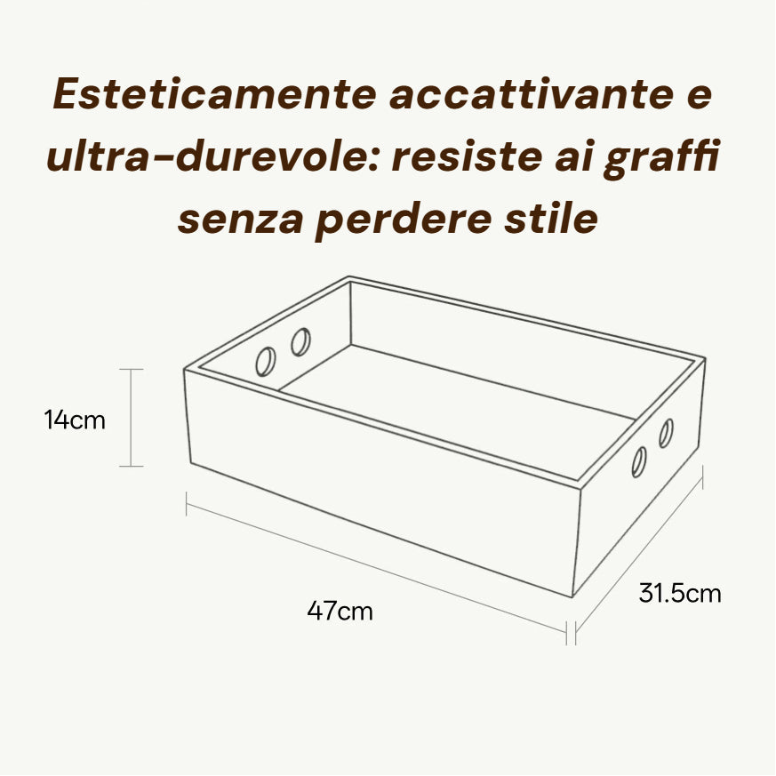 Barkmow Tiragraffi per Gatti in Cartone Ondulato con Cuccia Integrata – Tavola Resistente Antisfilacciamento, Gioco e Riposo in Formato Grande