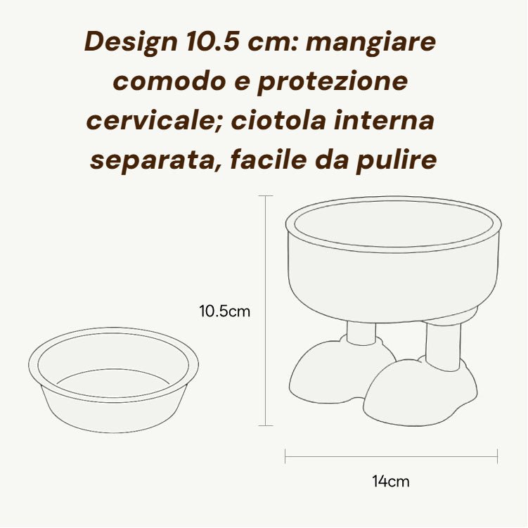 Barkmow Ciotola per Cibo e Acqua per Cani e Gatti – Design Smontabile Antiribaltamento, Ciotola Colorata per Cuccioli e Animali Domestici