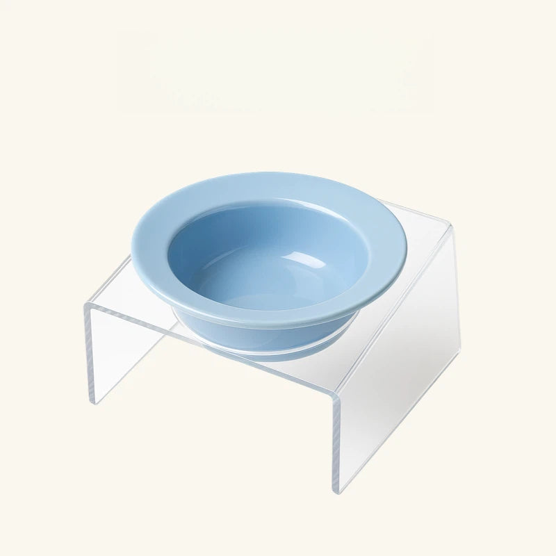 Barkmow Ciotola Rialzata in Ceramica per Cani e Gatti – Porta Cibo con Supporto Ergonomico a Forma di Cappello, Design Colorato Stile Dopamine per Animali di Piccola e Media Taglia
